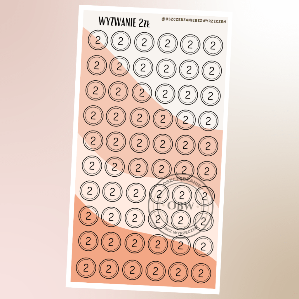 Wyzwanie kwotowe 2 zł