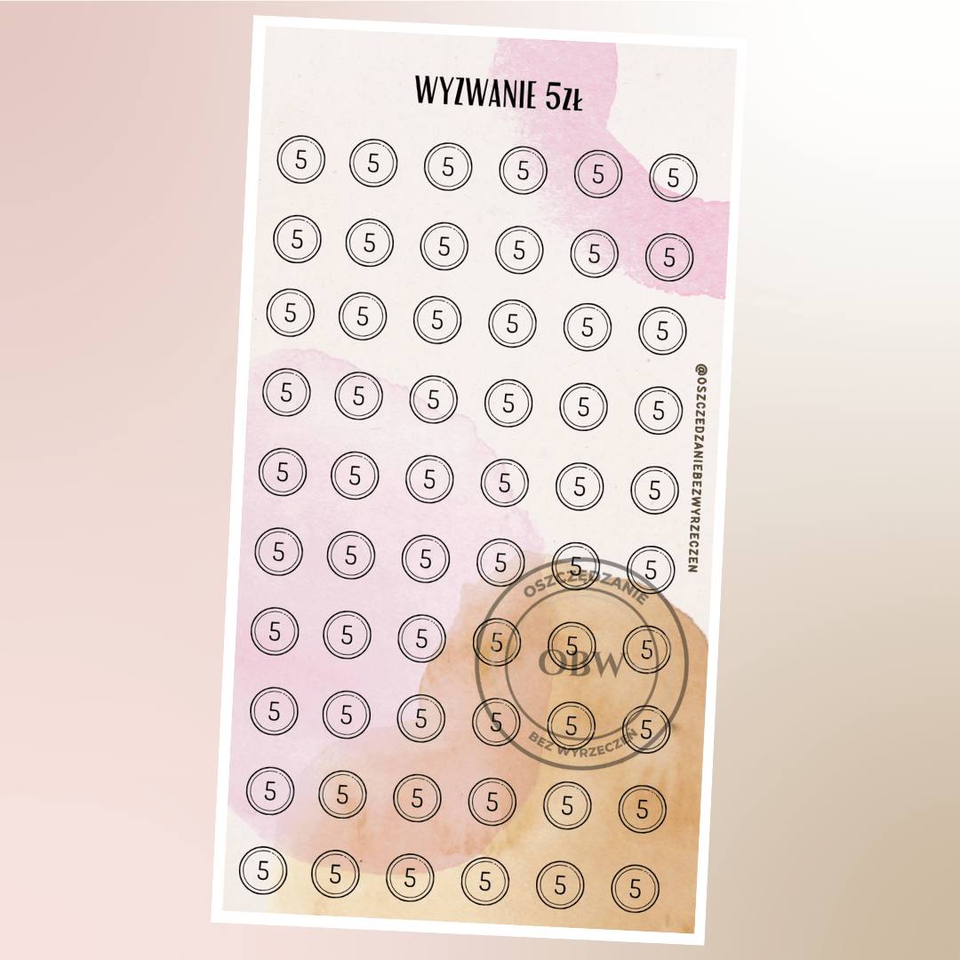 Wyzwanie kwotowe 5 zł - obrazek 1