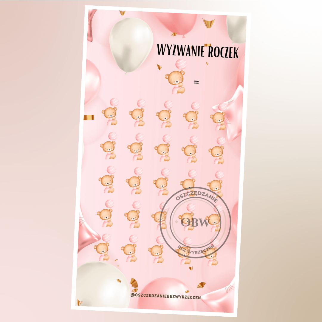 Wyzwanie celowe roczek dziewczynka - obrazek 1