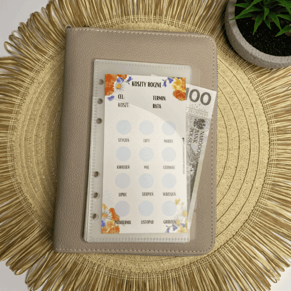 Transparentne koperty budżetowe A6 - zestaw 6 kopert