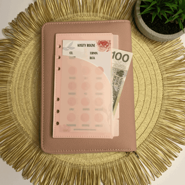 Różowe koperty budżetowe A6 - zestaw 6 kopert