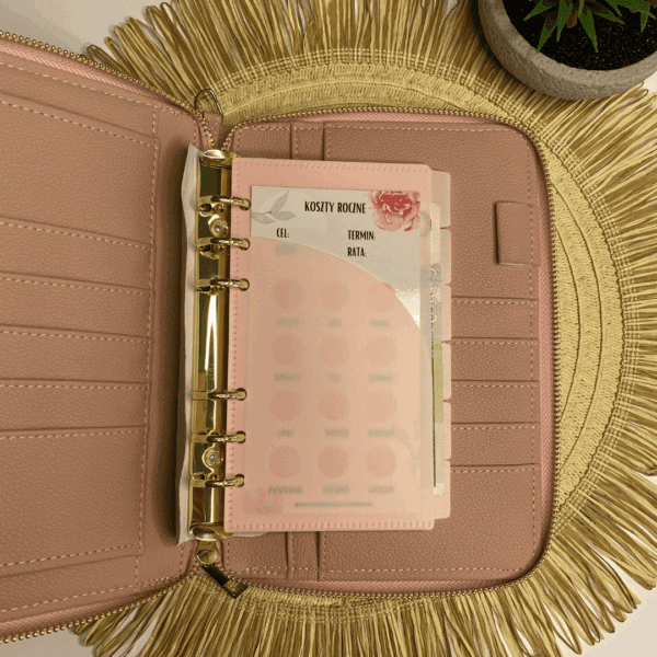 Różowe koperty budżetowe A6 - zestaw 6 kopert