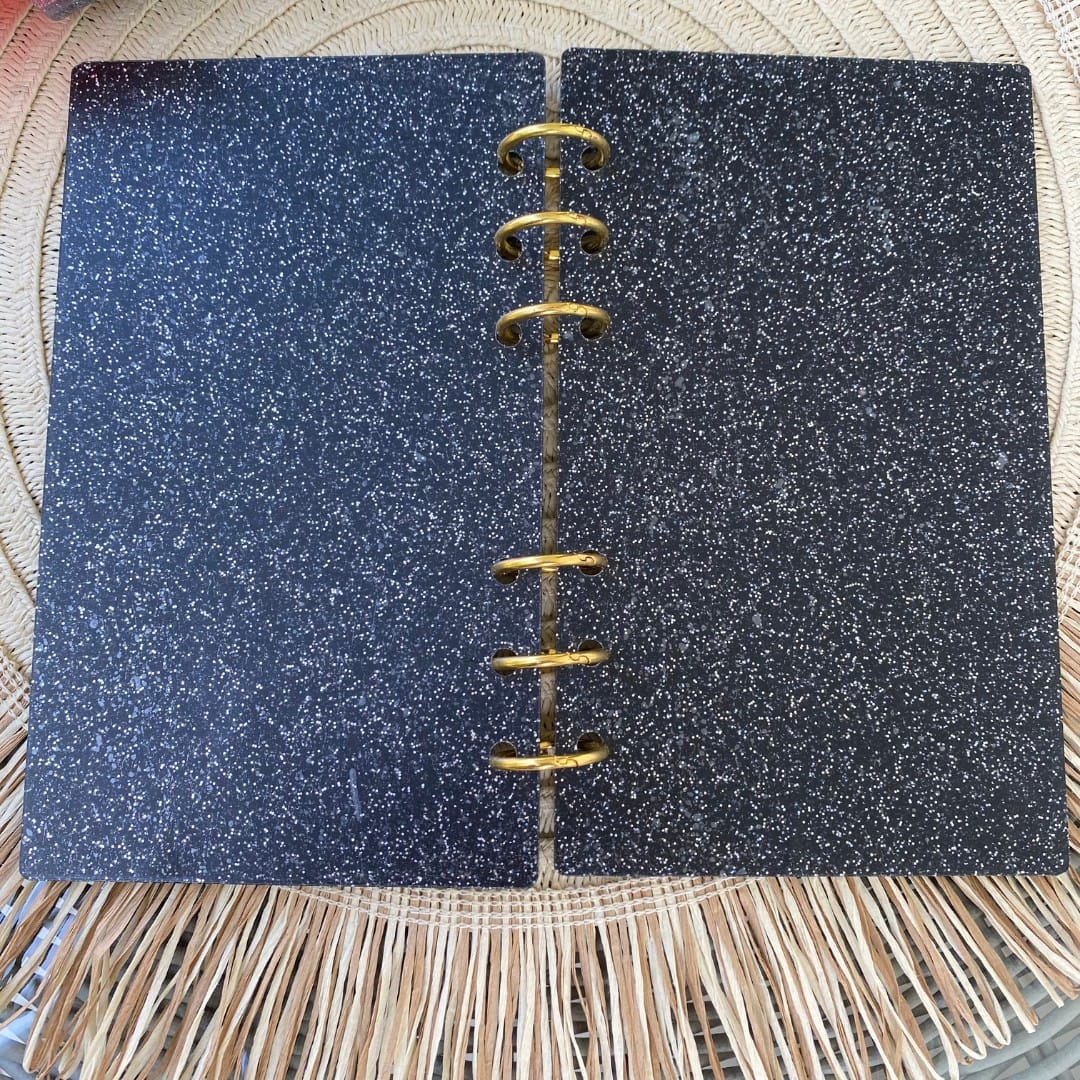 Segregator A6 akrylowy - Czarny brokat - obrazek 2