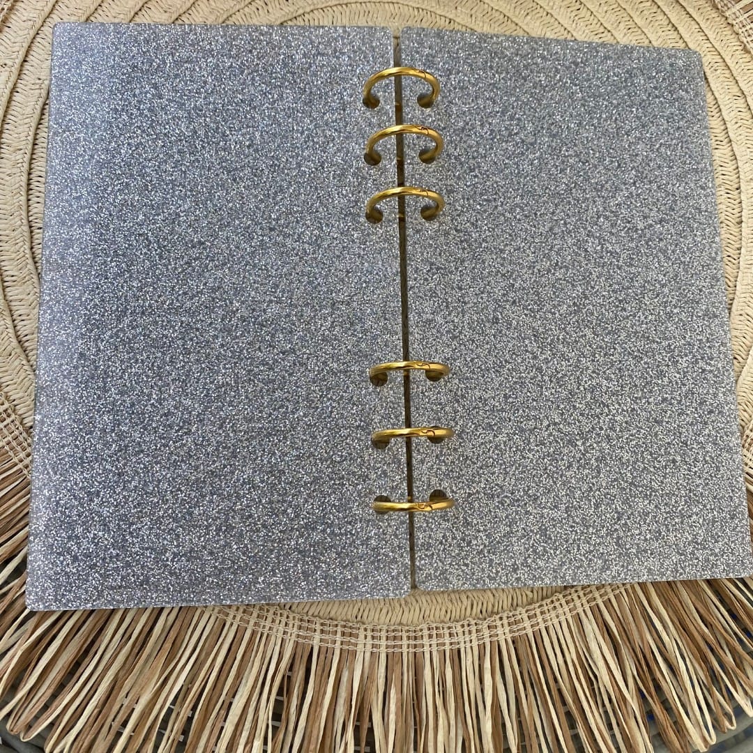 Segregator A6 akrylowy - Srebrny brokat - obrazek 2