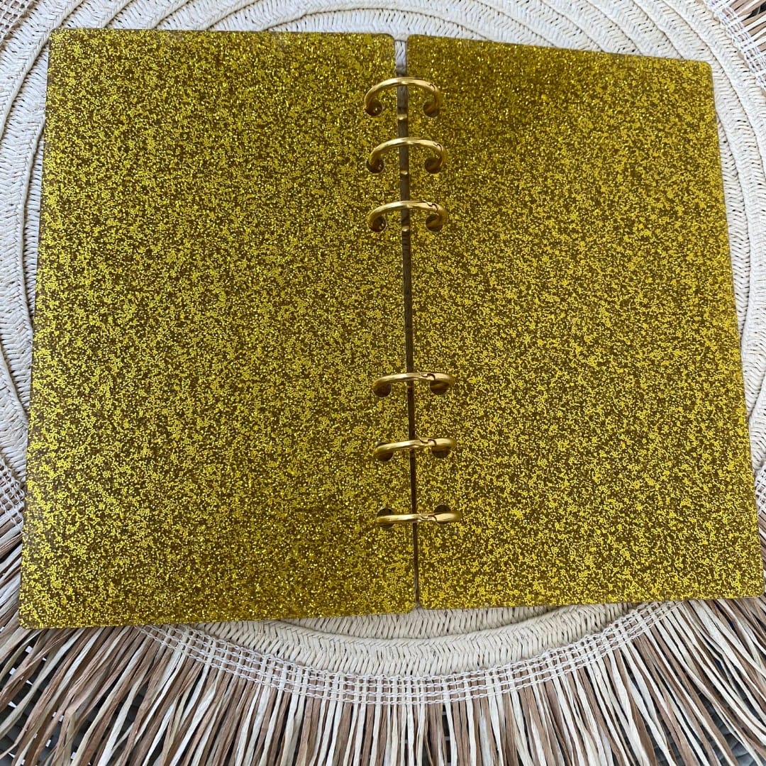 Segregator A6 akrylowy - Złoty brokat - obrazek 2