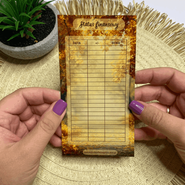 Status wyzwania oszczędnościowego - jesienny spacer 250